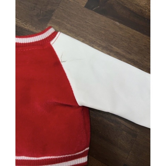 Our Generation Jacket Girl Doll Dolly Clothing, Letterman's  Coat RED by Battat - Picture 3 of 4